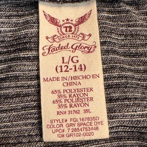 Faded glory Gray Women's Skirt LARGE STRETCHY SOFT waist 15in length 36in - Picture 3 of 5